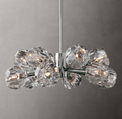 Boule De Cristal Clear Glass Round Chandelier 24"