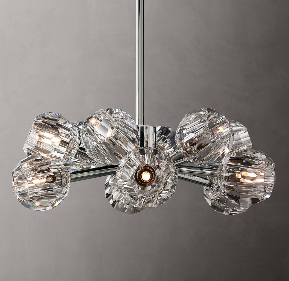 Boule De Cristal Clear Glass Round Chandelier 24"