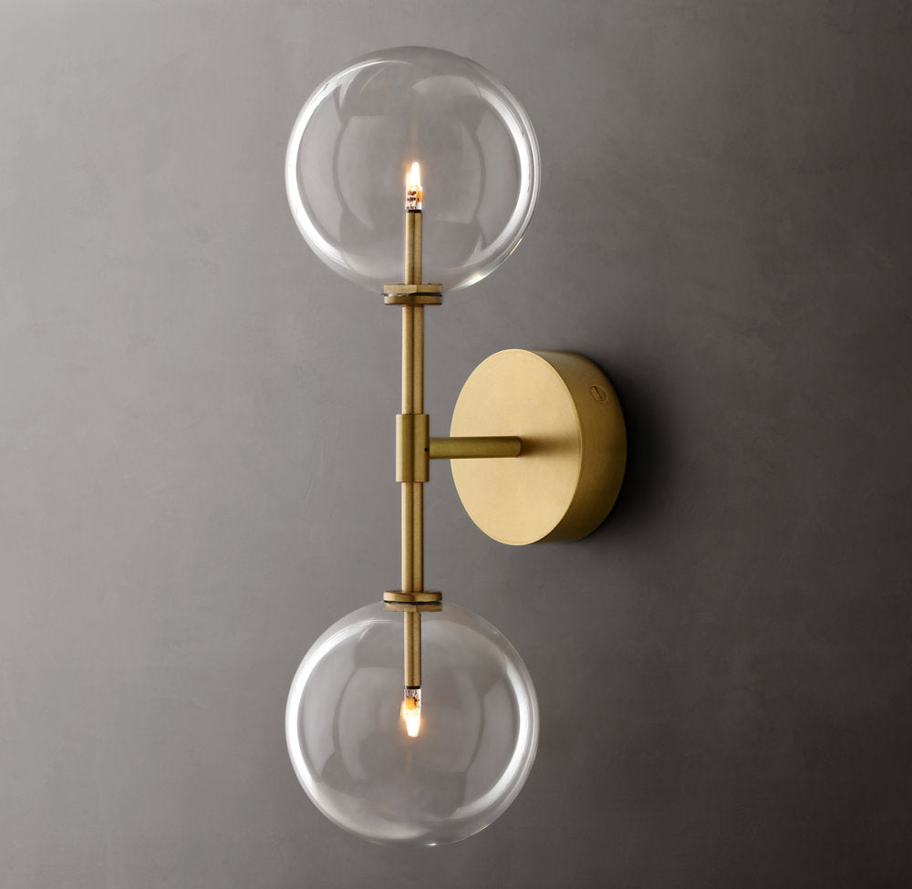 Glass Globe Linear Sconce