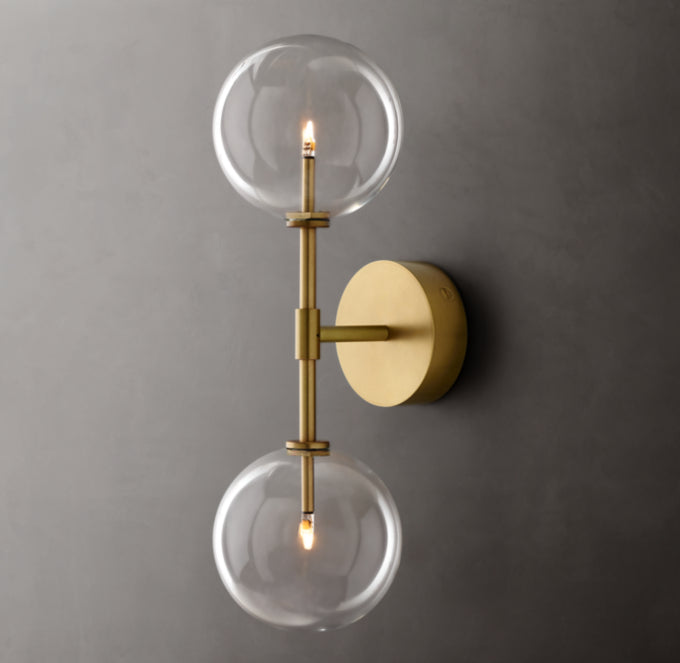 Glass Globe Linear Sconce