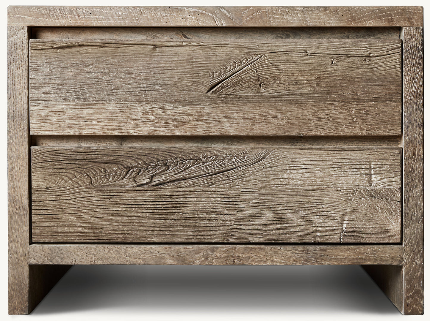 Reclaimed Rustic Oak Closed Nightstand