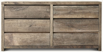 Reclaimed Rustic Oak 6-Drawer Dresser