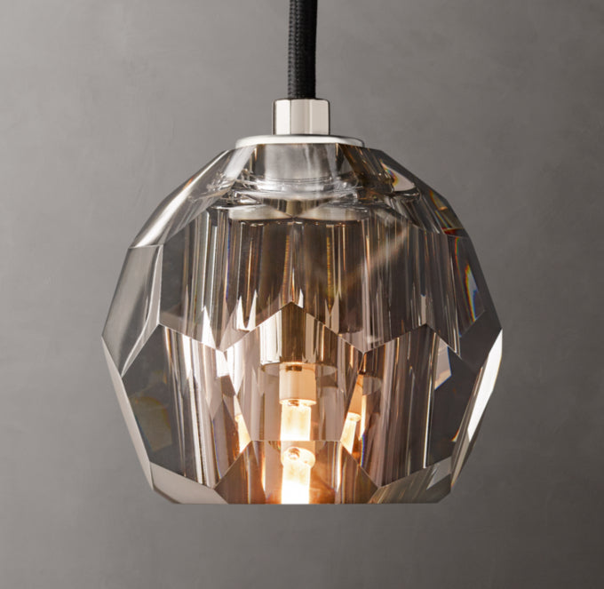 Boule De Cristal Smoke Glass Cord Pendant