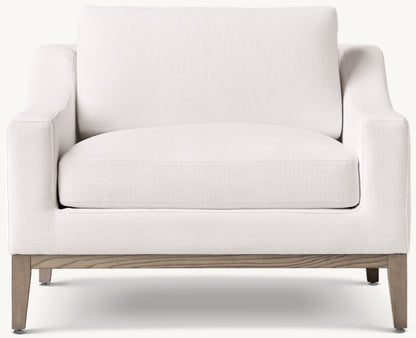 Italia Slope Arm Chair - Oak Base