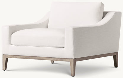 Italia Slope Arm Chair - Oak Base