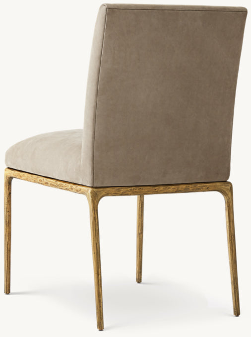 THADDEUS TRACK LEATHER DINING SIDE CHAIR