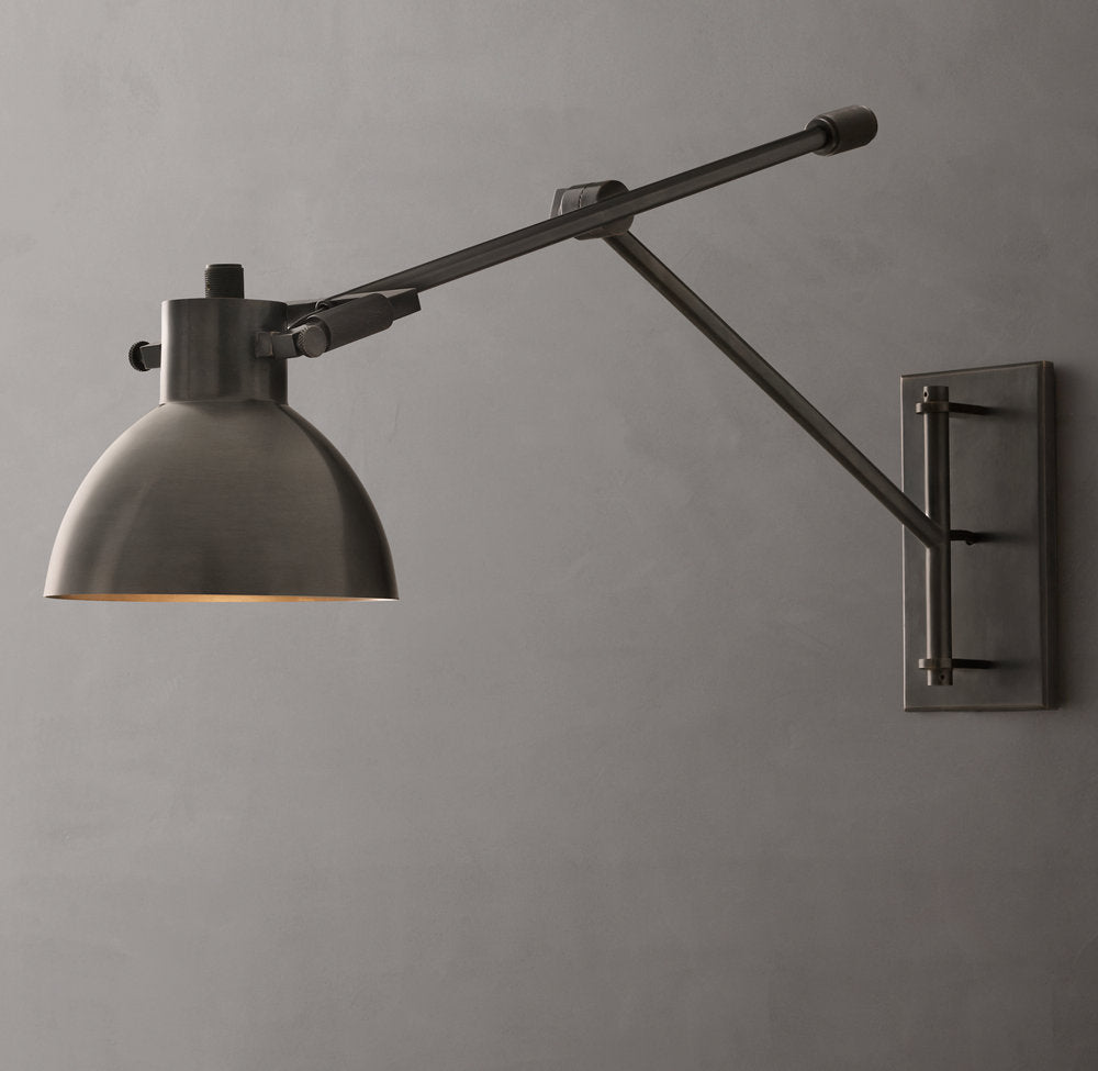 Machinist Swing-Arm Task Sconce