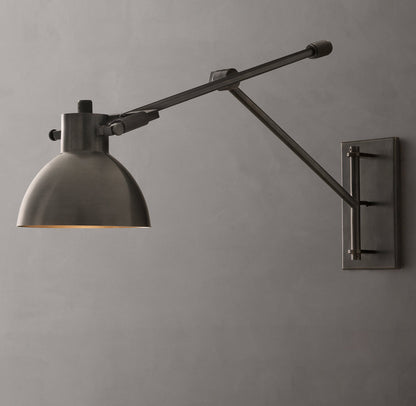 Machinist Swing-Arm Task Sconce