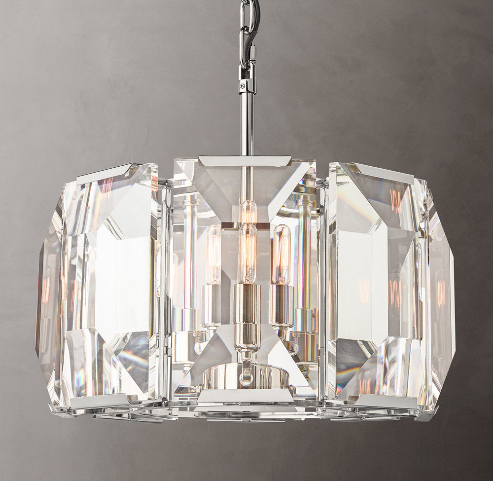 Harlow Crystal Round Chandelier 19"