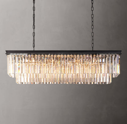 1920s Odeon Rectangular Chandelier 49"