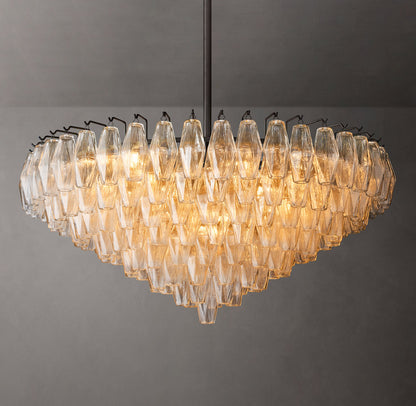 Chiara Clear Glass Tiered Round Chandelier 37"
