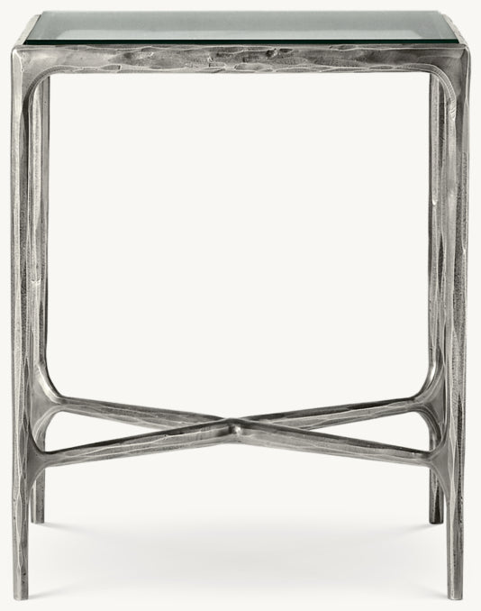 Thaddeus Glass Square Bedside Table