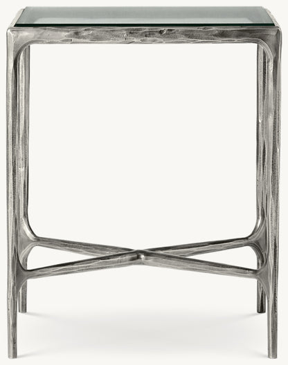Thaddeus Glass Square Bedside Table