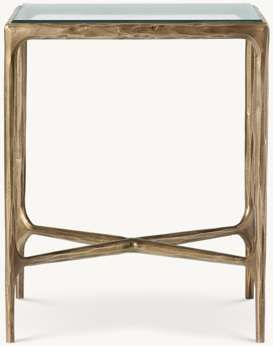 Thaddeus Glass Square Bedside Table