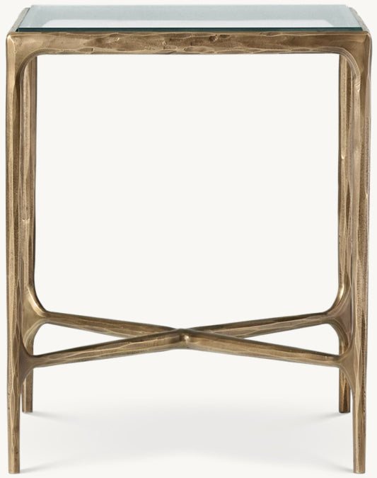 Thaddeus Glass Square Bedside Table