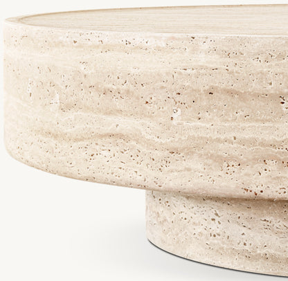 Vitolo Carved Round Coffee Table