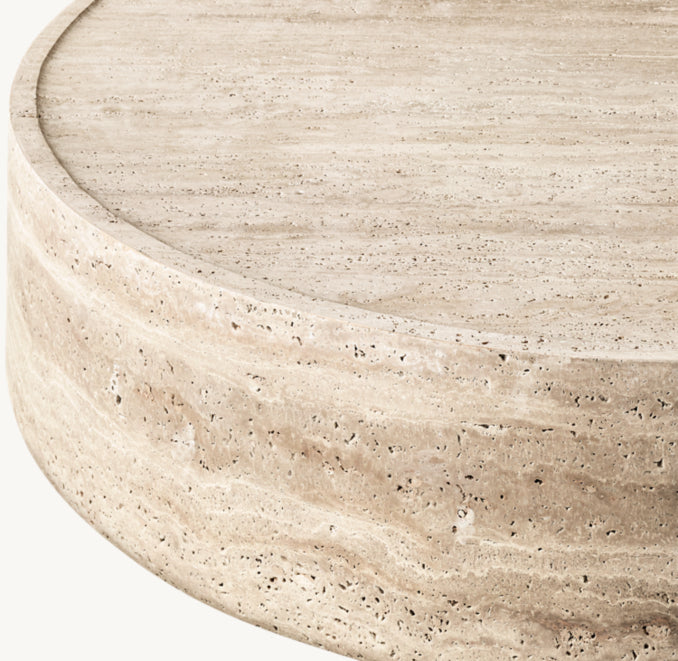 Vitolo Carved Round Coffee Table