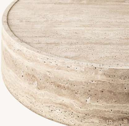 Vitolo Carved Round Coffee Table