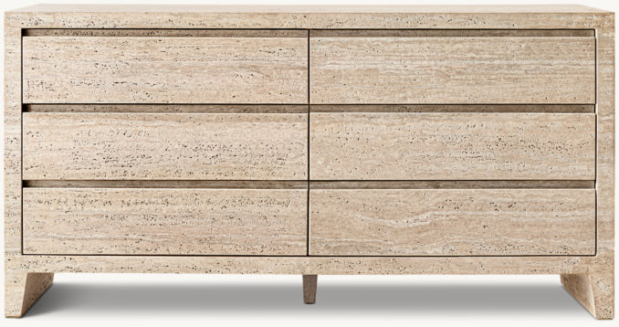 Wyeth Travertine 6-Drawer Dresser