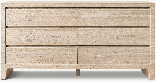 Wyeth Travertine 6-Drawer Dresser
