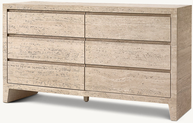 Wyeth Travertine 6-Drawer Dresser