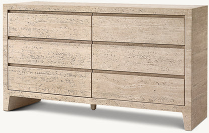 Wyeth Travertine 6-Drawer Dresser