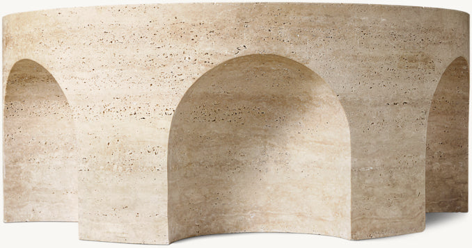 Volta Carved Round Coffee Table