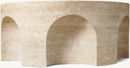 Volta Carved Round Coffee Table