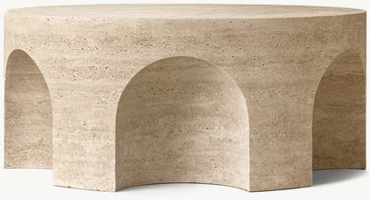 Volta Carved Round Coffee Table