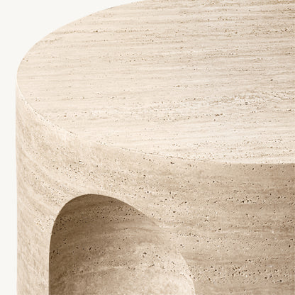 Volta Carved Round Coffee Table