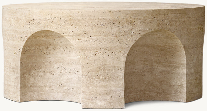 Volta Carved Round Coffee Table