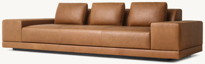 Cortona Leather Wide-Arm Sofa