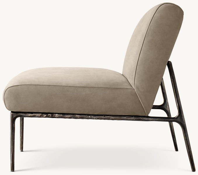 Thaddeus Leather Armless Chair