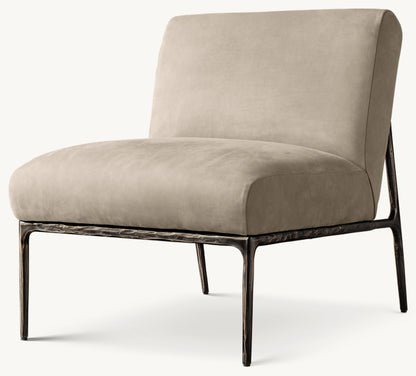 Thaddeus Leather Armless Chair