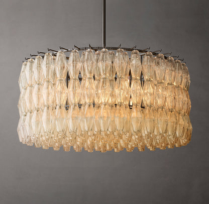 Chiara Clear Glass Round Chandelier 37"