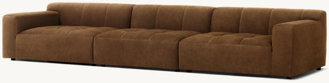 Burano Modular Leather 3-Piece Sofa