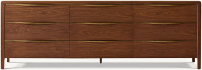 Gael Walnut 9-Drawer Dresser