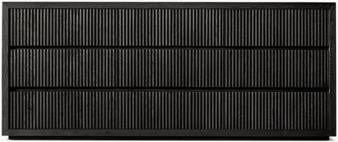 Reclaimed Oak Reeded 9-Drawer Dresser