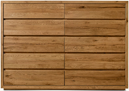 Reclaimed Oak Thin Frame 12-Drawer Dresser