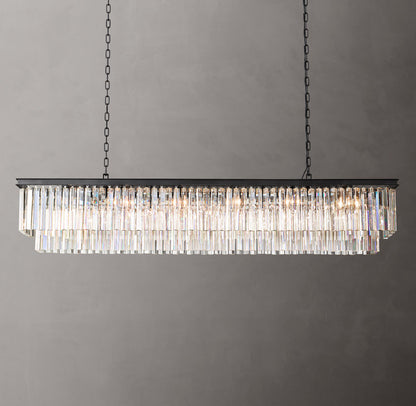 1920s Odeon Rectangular Chandelier 72"