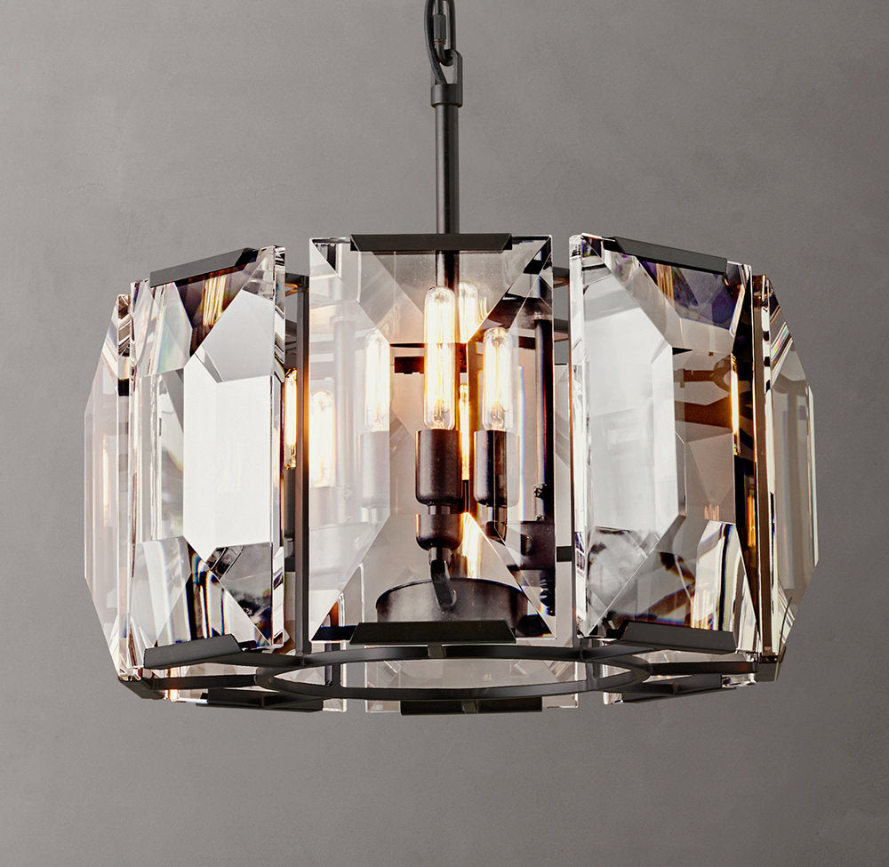 Harlow Crystal Round Chandelier 19"
