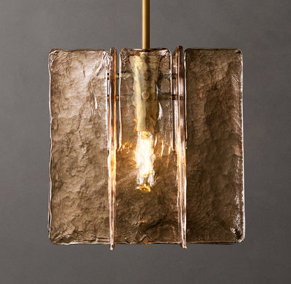 Lattice Smoke Glass Pendant