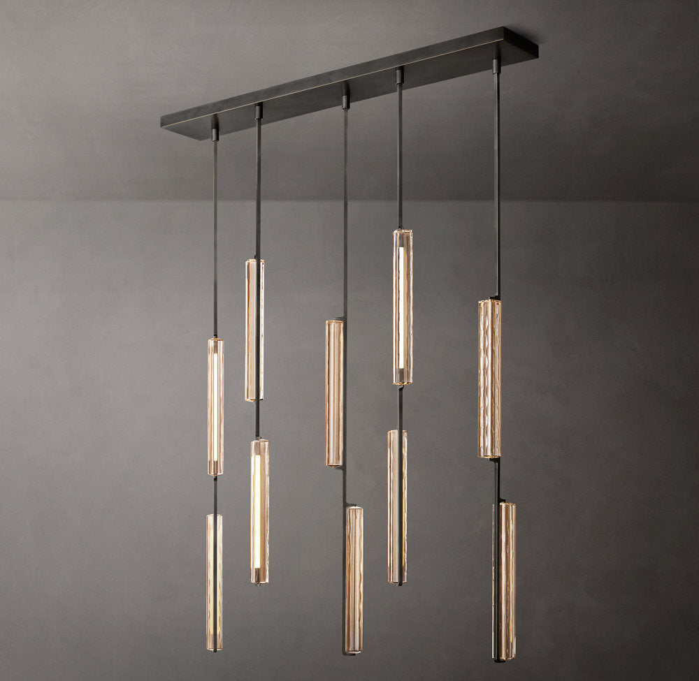 Audubon Crystal Linear Chandelier 54"