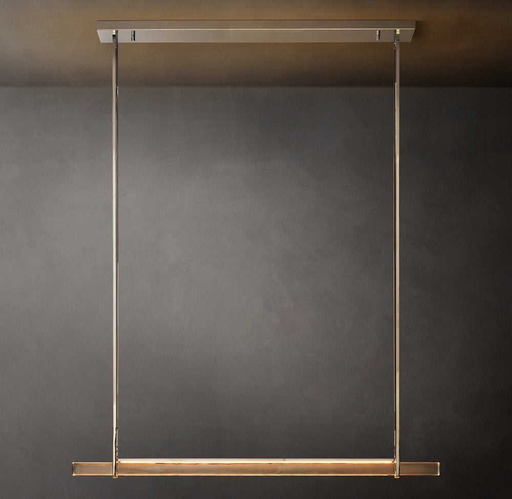 Audubon Crystal Single Bar Linear Chandelier 60"