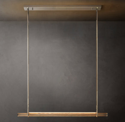 Audubon Crystal Single Bar Linear Chandelier 60"