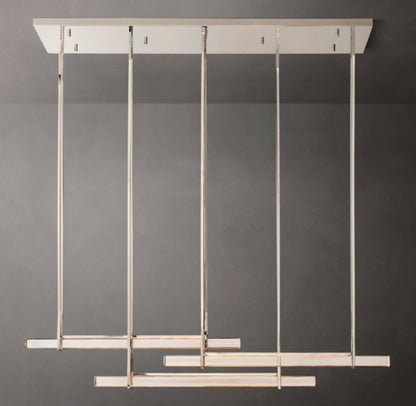 Audubon Crystal Triple Bar Linear Chandelier