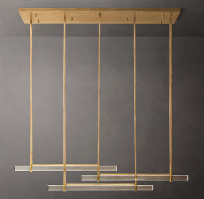 Audubon Crystal Triple Bar Linear Chandelier