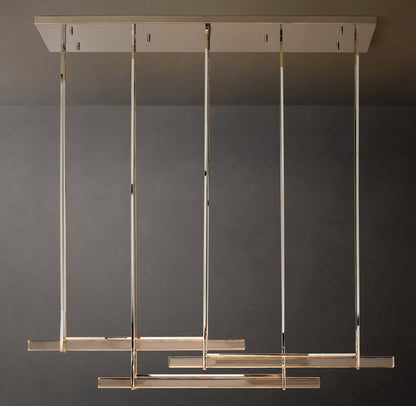 Audubon Crystal Triple Bar Linear Chandelier