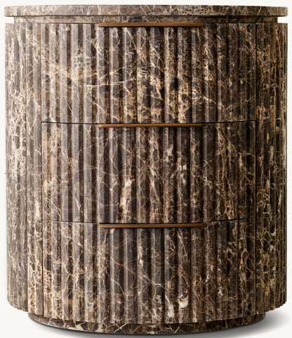 Byron Reeded Stone Closed Nightstand