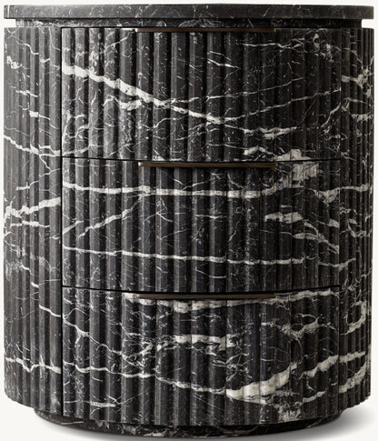 Byron Reeded Stone Closed Nightstand